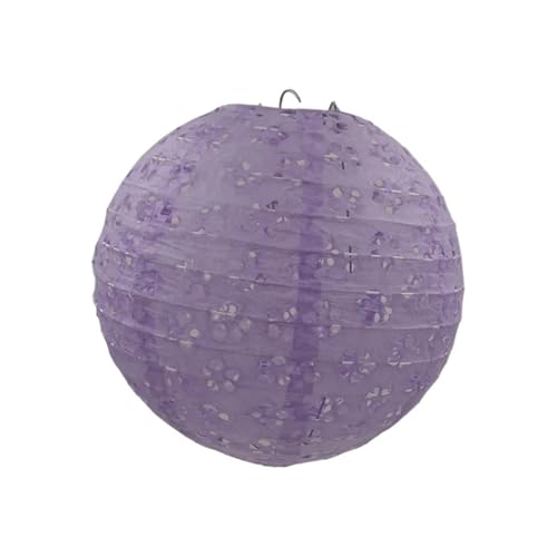 XIUsheUA 3 stücke 20/25/30/40cm Hohle Runde Papier Laternen Lampe Schatten Urlaub Hochzeit Geburtstag Party Supplies DIY Laternen für Hochzeiten, Partys(Purple,Hollow Out 25cm) von XIUsheUA