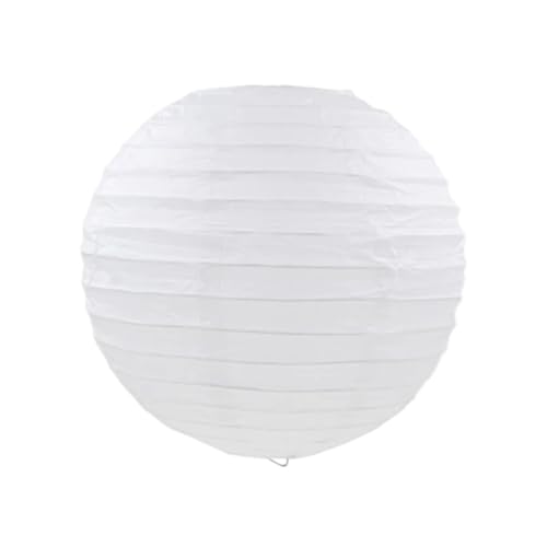 XIUsheUA 4-6-8-10-12-14-16 Zoll Hochzeitslaternen Weiße Laternen for Aufhängen Bunte Hochzeitsdekoration Papierkugel Lampenschirm Party für Hochzeiten, Partys(16inch 40cm) von XIUsheUA