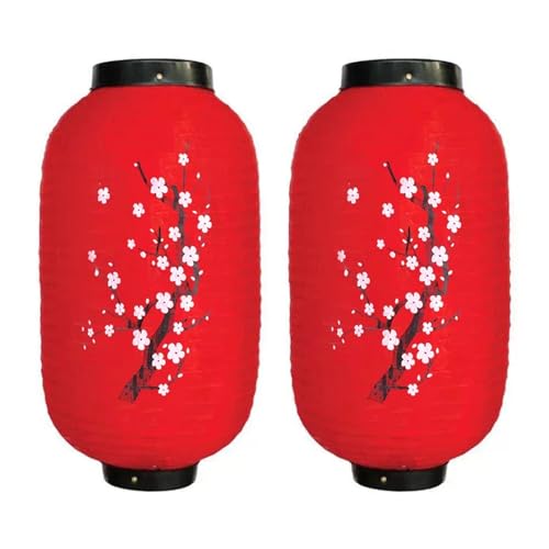 XIUsheUA 45 cm Traditionelle Hängelaterne Papierlaterne Pflaumenblüte Hochzeit Geburtstagsfeier Dekoration Lampion Geschenke für Hochzeiten, Partys(Red A) von XIUsheUA