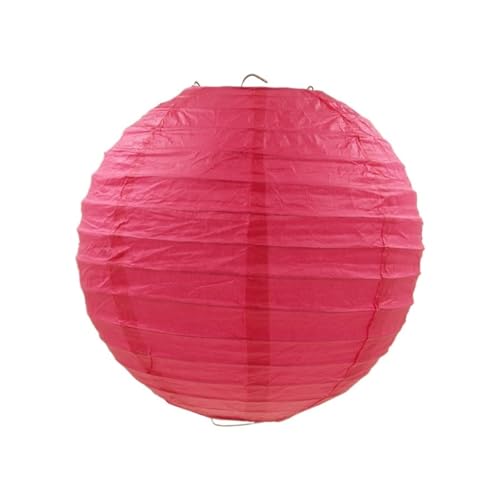 XIUsheUA 5 stücke 10-15-20-25-30-35-40cm Papier Laternen Dekorationen Runde Papier Laterne Ball Hochzeit Party Geburtstag Party Dekoration Lieferungen für Hochzeiten, Partys(Hot Rose,16inch 40cm) von XIUsheUA