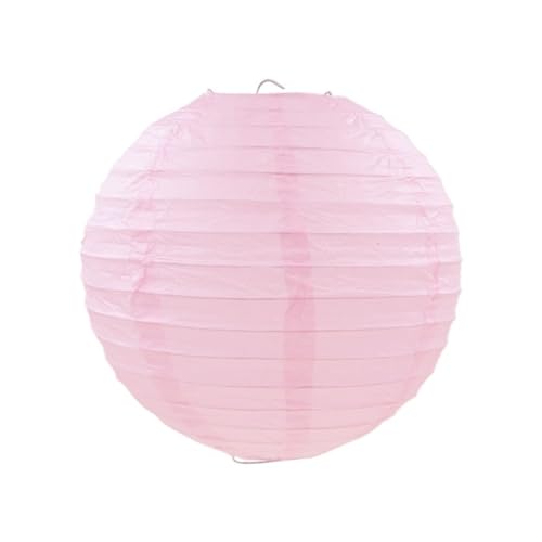 XIUsheUA 5 stücke 10-15-20-25-30-35-40cm Papier Laternen Dekorationen Runde Papier Laterne Ball Hochzeit Party Geburtstag Party Dekoration Lieferungen für Hochzeiten, Partys(Light pink,16inch 40cm) von XIUsheUA