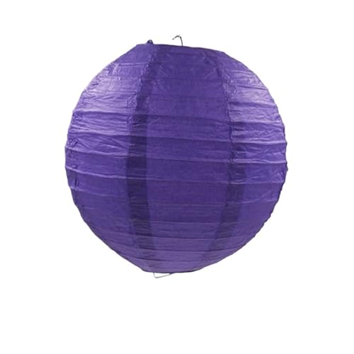 XIUsheUA 5 stücke 10-15-20-25-30-35-40cm Papier Laternen Dekorationen Runde Papier Laterne Ball Hochzeit Party Geburtstag Party Dekoration Lieferungen für Hochzeiten, Partys(Violet,4inch 10cm) von XIUsheUA