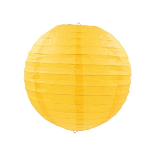 XIUsheUA 5 stücke 10-15-20-25-30-35-40cm Papier Laternen Dekorationen Runde Papier Laterne Ball Hochzeit Party Geburtstag Party Dekoration Lieferungen für Hochzeiten, Partys(Yellow,16inch 40cm) von XIUsheUA