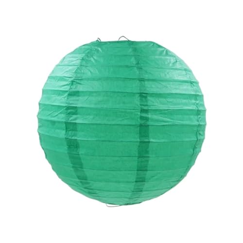 XIUsheUA 5 stücke 4/6/8/10/12/14/16 Zoll Runde Papier Laternen Geburtstag Hochzeit Decor Geschenk Handwerk DIY Lampion Hängen Ball Party Liefert für Hochzeiten, Partys(Cyan,14inch 35cm) von XIUsheUA