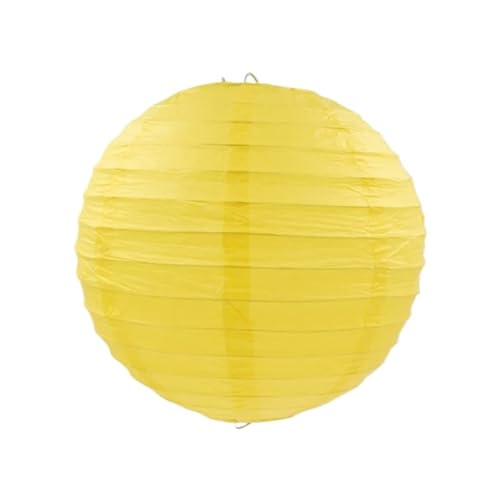 XIUsheUA 5 stücke 4/6/8/10/12/14/16 Zoll Runde Papier Laternen Geburtstag Hochzeit Decor Geschenk Handwerk DIY Lampion Hängen Ball Party Liefert für Hochzeiten, Partys(Lemon Yellow,6inch 15cm) von XIUsheUA