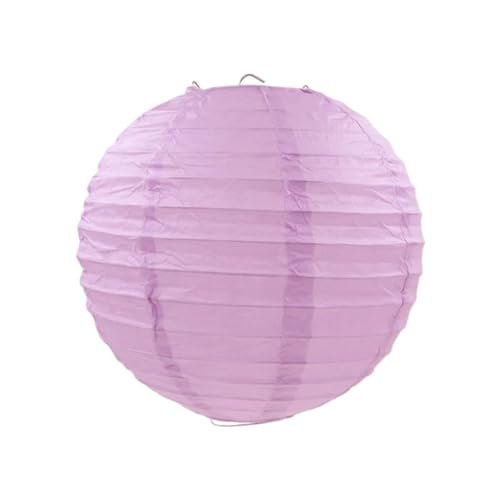 XIUsheUA 5 stücke 4/6/8/10/12/14/16 Zoll Runde Papier Laternen Geburtstag Hochzeit Decor Geschenk Handwerk DIY Lampion Hängen Ball Party Liefert für Hochzeiten, Partys(Light Purple,4inch 10cm) von XIUsheUA