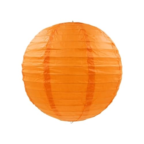 XIUsheUA 5 stücke 4/6/8/10/12/14/16 Zoll Runde Papier Laternen Geburtstag Hochzeit Decor Geschenk Handwerk DIY Lampion Hängen Ball Party Liefert für Hochzeiten, Partys(Orange,16inch 40cm) von XIUsheUA