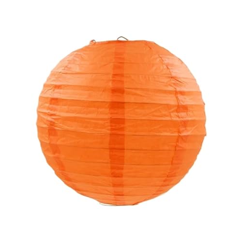 XIUsheUA 5 stücke 4/6/8/10/12/14/16 Zoll Runde Papier Laternen Geburtstag Hochzeit Decor Geschenk Handwerk DIY Lampion Hängen Ball Party Liefert für Hochzeiten, Partys(Orange red,6inch 15cm) von XIUsheUA