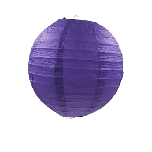 XIUsheUA 5 stücke 4/6/8/10/12/14/16 Zoll Runde Papier Laternen Geburtstag Hochzeit Decor Geschenk Handwerk DIY Lampion Hängen Ball Party Liefert für Hochzeiten, Partys(Violet,12inch 30cm) von XIUsheUA
