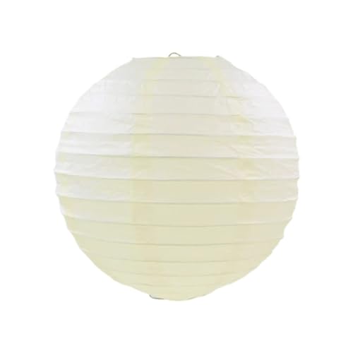 XIUsheUA 5 stücke Durchmesser 4 "-14" (10-15-20-25-30-40cm) dekorative Papier Lampion Ball Festival Papier Laterne Hochzeit Party Dekoration DIY für Hochzeiten, Partys(Beige,12inch 30cm) von XIUsheUA