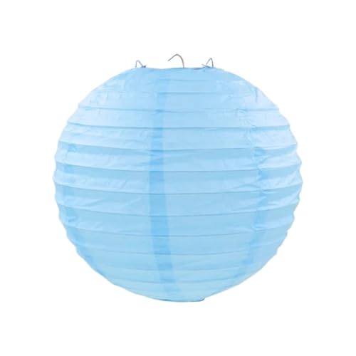 XIUsheUA 5 stücke Durchmesser 4 "-14" (10-15-20-25-30-40cm) dekorative Papier Lampion Ball Festival Papier Laterne Hochzeit Party Dekoration DIY für Hochzeiten, Partys(Lake Blue,6inch 15cm) von XIUsheUA