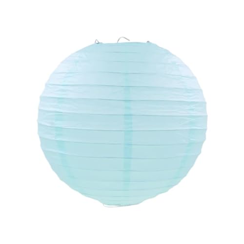 XIUsheUA 5 stücke Durchmesser 4 "-14" (10-15-20-25-30-40cm) dekorative Papier Lampion Ball Festival Papier Laterne Hochzeit Party Dekoration DIY für Hochzeiten, Partys(Light Blue,8inch 20cm) von XIUsheUA