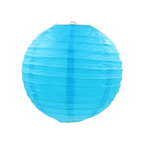 XIUsheUA 5 stücke Durchmesser 4 "-14" (10-15-20-25-30-40cm) dekorative Papier Lampion Ball Festival Papier Laterne Hochzeit Party Dekoration DIY für Hochzeiten, Partys(Sky Blue,10inch 25cm) von XIUsheUA