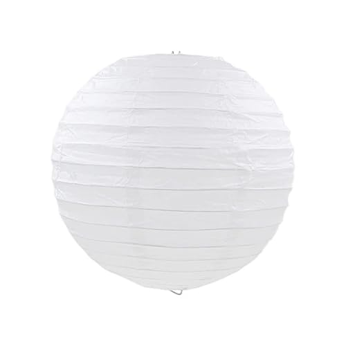 XIUsheUA 5 stücke Durchmesser 4 "-14" (10-15-20-25-30-40cm) dekorative Papier Lampion Ball Festival Papier Laterne Hochzeit Party Dekoration DIY für Hochzeiten, Partys(White,16inch 40cm) von XIUsheUA