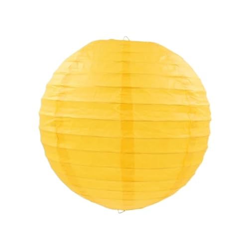 XIUsheUA 5 stücke Durchmesser 4 "-14" (10-15-20-25-30-40cm) dekorative Papier Lampion Ball Festival Papier Laterne Hochzeit Party Dekoration DIY für Hochzeiten, Partys(Yellow,16inch 40cm) von XIUsheUA