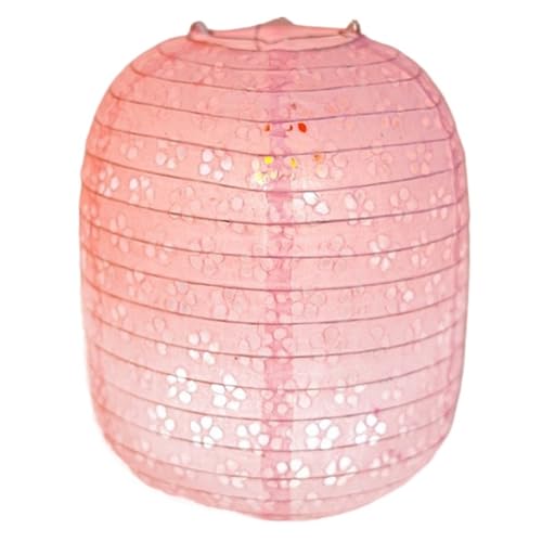 XIUsheUA 5Pcs Zylindrische Hohl Papier Laternen Home Office Festival Hängen Dekor Hochzeit Party Dekoration DIY Laterne Lampenschirm für Hochzeiten, Partys(Pink) von XIUsheUA