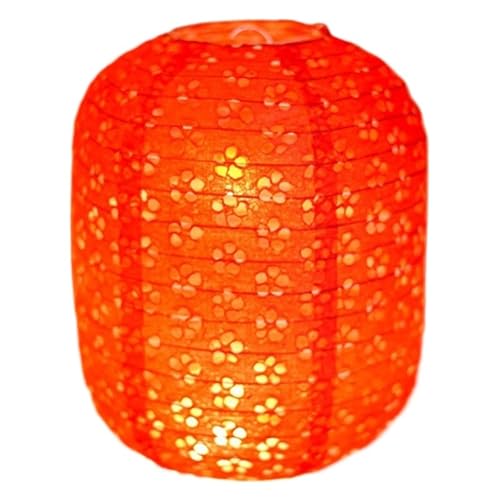 XIUsheUA 5Pcs Zylindrische Hohl Papier Laternen Home Office Festival Hängen Dekor Hochzeit Party Dekoration DIY Laterne Lampenschirm für Hochzeiten, Partys(Red) von XIUsheUA