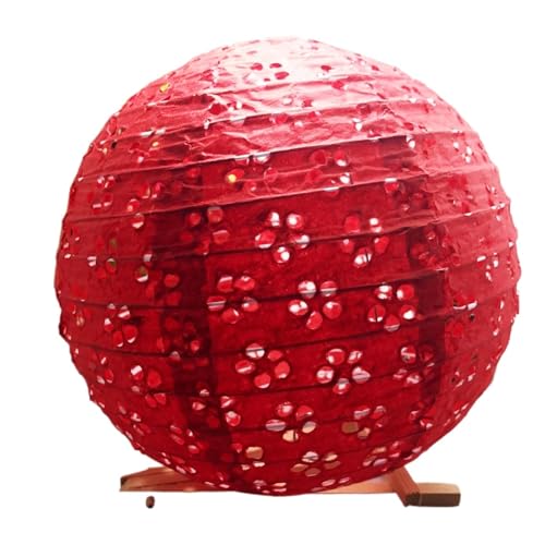 XIUsheUA 9 stücke 20 cm 25 cm 30 cm 40 cm Aushöhlen Papier Laterne Ballon Runde Papier Laterne Ball Lampion for Festival Hochzeit Party Decor für Hochzeiten, Partys(Color 3,16inch 40cm) von XIUsheUA