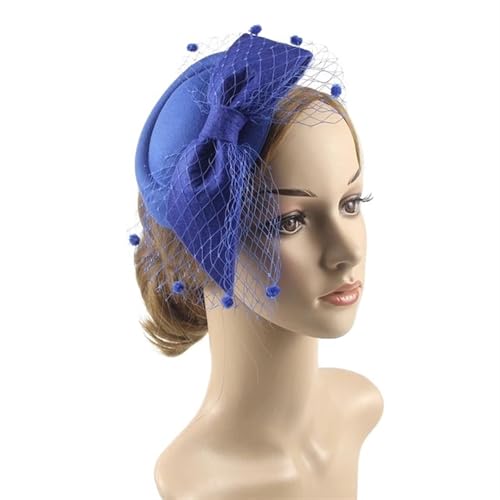 XIUsheUA Fascinator-Hut mit Schleife, Damen-Stirnband aus Netzstoff mit Federn und Clip, Kopfbedeckung for Brauthochzeit, Cocktail-/Teeparty für Hochzeit, Teeparty(2) von XIUsheUA