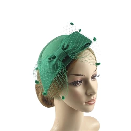 XIUsheUA Fascinator-Hut mit Schleife, Damen-Stirnband aus Netzstoff mit Federn und Clip, Kopfbedeckung for Brauthochzeit, Cocktail-/Teeparty für Hochzeit, Teeparty(3) von XIUsheUA