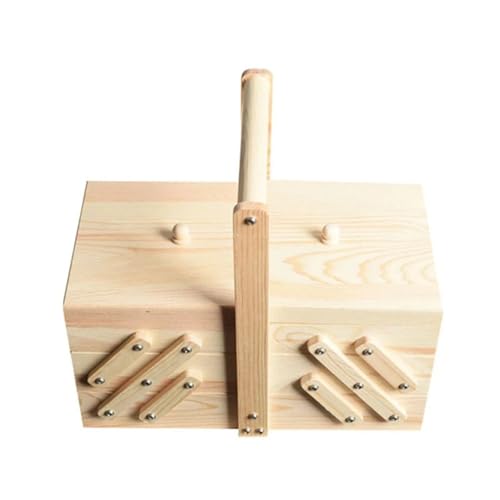 XIUsheUA Holz-Nähkästchen, Schmuck-Aufbewahrungsbox, Kosmetik-Etui, Organizer for Zuhause für Stoff, Werkzeuge XIUsheUA Holz-Nähkästchen, Schmuck-Aufbewahrungsbox, Kosmetik-Etui, Organizer for Zuhause für Stoff, Werkzeuge von XIUsheUA