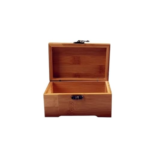 XIUsheUA Holz Nähkästchen Schmuckkästchen Holz Schmuck Aufbewahrungsbox Kleine Sammelbox für Stoff, Werkzeuge(S Without Partition) von XIUsheUA