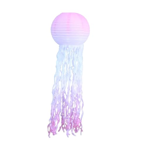 XIUsheUA Papierlaternen Dekorationen Farbverlauf Quallenlaterne Unter Dem Meer Alles Gute for Geburtstag Party Dekor Papierlaterne für Hochzeiten, Partys(Pink) von XIUsheUA