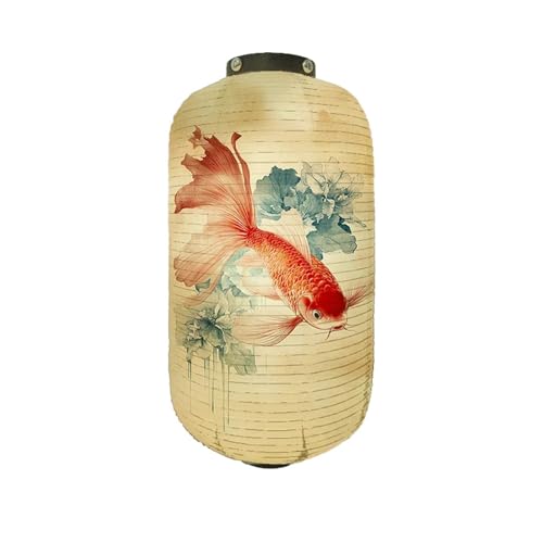 XIUsheUA Papierlaternen Papierlaternen for den Innenbereich und Stilwerbung Dekorative Muster Benutzerdefinierter Goldfisch-Lampenschirm Izakaya Restaurant für Hochzeiten, Partys(Color 12) von XIUsheUA