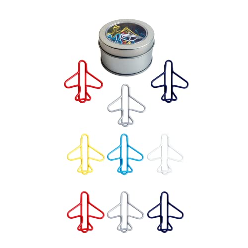 50 Stück Flugzeug-Büroklammern, 6 Farben, Flugzeug-Lesezeichen, Metall-Büroklammern, Musiknoten, Clips für Büro, Schule, Schreibwarenbedarf, 30 mm 50 Stück Flugzeug-Büroklammern, 6 Farben, Flugzeug-Lesezeichen, Metall-Büroklammern, Musiknoten, Clips für Büro, Schule, Schreibwarenbedarf, 30 mm von XIZHI