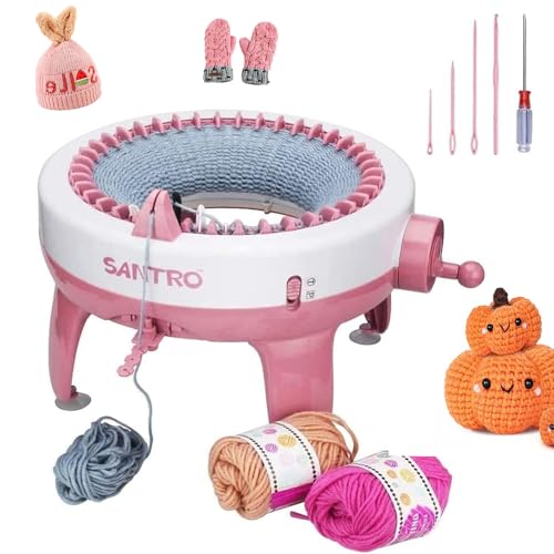 XIZHIYO Strickmaschine 40 Nadeln, mit Nadelanordnungsgerät Smart Weaving Loom Knitting Doppelstrickmaschine Kit für Erwachsene oder Kinder (40) von XIZHIYO