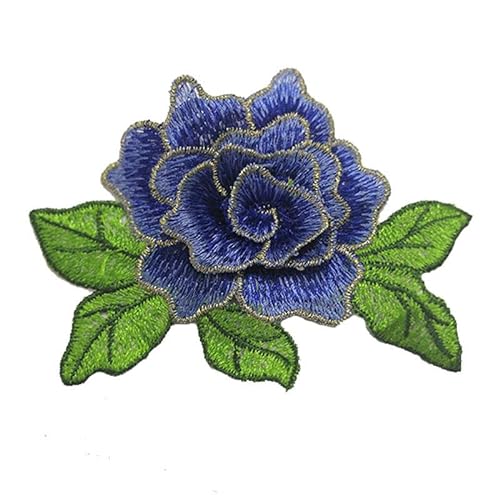 11 * 8CM 10PCS Kleine Blaue Blume Blüte Stickerei Patch Eisen Auf Applikationen Chinesischen Für Kleidung Nähen auf Patches Für Jeans Jacke von XJHHS
