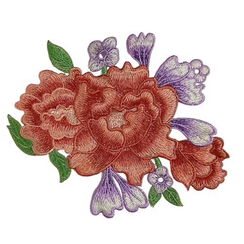 21 * 17CM 2PCS Blume Blüte Stickerei Patch Eisen Auf Applikationen Chinesischen Für Kleidung Große Nähen Auf Patches für Jeans Jacke von XJHHS