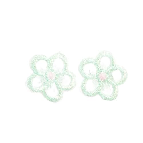3 * 3 cm 30 stücke Guaze Blume Blüte Stickerei Patch Eisen Auf Applikationen Chinesischen Für Kleidung Große Nähen auf Patches Für Jeans Jacke von XJHHS