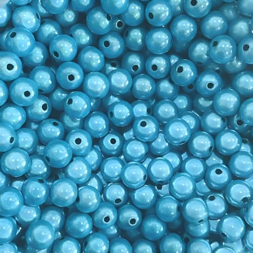 XJHNB 60/100/300/600 Stück reflektierende Perlen, 3D-Illusion, Wunderperlen, 4–30 mm, Stickerei, Acrylperlen für die Schmuckherstellung, hübsch unter Licht - Blau,12mm 60Stk von XJHNB