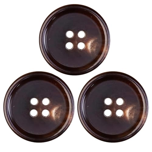 XJHWD 10 Stück 15/20/25/28/30 mm helles Kaffeebraun, große Knöpfe aus echtem Horn, Anzug-Set, Büffelhornknöpfe, 4 Löcher, runde Mantelknöpfe zum Basteln XJHWD 10 Stück 15/20/25/28/30 mm helles Kaffeebraun, große Knöpfe aus echtem Horn, Anzug-Set, Büffelhornknöpfe, 4 Löcher, runde Mantelknöpfe zum Basteln von XJHWD