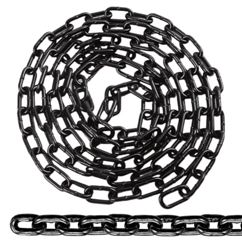 10m Stahlkette aus Kohlenstoffstahl Schwarz Gliederkette 3mm Starke Stahlkette Ketten Langgliedrig Rostbeständiger Schwerlaststahl Diebstahlschutz Ketten für Hundekette, Zäunen, Schaukeln, Hängesessel 10m Stahlkette aus Kohlenstoffstahl Schwarz Gliederkette 3mm Starke Stahlkette Ketten Langgliedrig Rostbeständiger Schwerlaststahl Diebstahlschutz Ketten für Hundekette, Zäunen, Schaukeln, Hängesessel von XJJAUGKLY