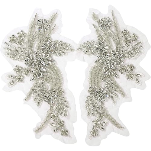 Miederapplikation, 2pcs Bling - -Spitzen -Applikationen, Stoff -Trimmflecken für Hochzeitskleiddekorationen Miederapplikation, 2pcs Bling - -Spitzen -Applikationen, Stoff -Trimmflecken für Hochzeitskleiddekorationen von XJKLBYQ