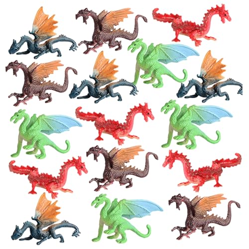 Mini Dragons, 16pcs realistischer Kunststoff Ancient Flying Dragon Figur, Frühes Bildungsmodell für Wissenschaftsprojekt und Kuchen -Topper Mini Dragons, 16pcs realistischer Kunststoff Ancient Flying Dragon Figur, Frühes Bildungsmodell für Wissenschaftsprojekt und Kuchen -Topper von XJKLBYQ