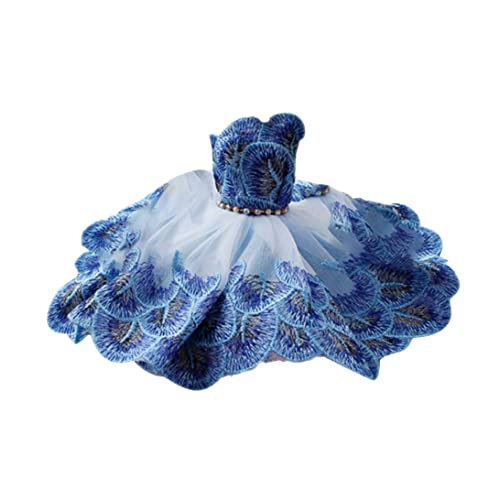 XJKLBYQ Puppenkleidung, handgefertigtes Fashion Party -Kleid -Outfit für Mädchen Puppe, Hochzeitskleid Kleider Prinzessin Kleidung für Puppen (blau) von XJKLBYQ