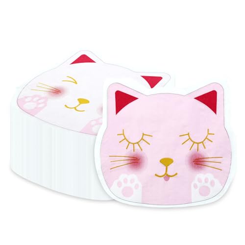 100 Stück Katzen-Servietten, 26 x 29 cm, niedliche Kätzchen-Party-Servietten, rosa weiße Pfotenabdruck-Papierservietten, Katzengeburtstagsdekorationen, Kätzchen-Servietten für Kinder, Haustier, Katze, 100 Stück Katzen-Servietten, 26 x 29 cm, niedliche Kätzchen-Party-Servietten, rosa weiße Pfotenabdruck-Papierservietten, Katzengeburtstagsdekorationen, Kätzchen-Servietten für Kinder, Haustier, Katze, von XJLANTTE
