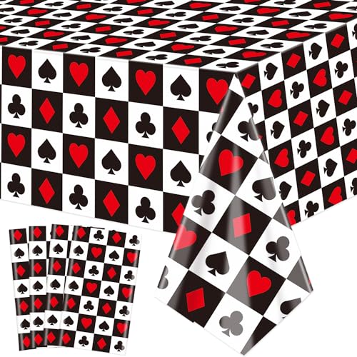 4Pcs Casino Tischdecken, Poker Tischdecke, rechteckige Casino Thema Tischdecke für Picknick Geburtstag Spielen Karte Casino Party Dekorationen, 130 x 220cm 4Pcs Casino Tischdecken, Poker Tischdecke, rechteckige Casino Thema Tischdecke für Picknick Geburtstag Spielen Karte Casino Party Dekorationen, 130 x 220cm von XJLANTTE