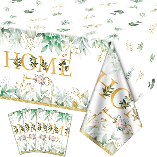 4Pcs Home Sweet Home Tischtuch - Hauseinweihung Dekorationen Tischdecke, Rechteckige Schlüssel Haus Dekoration Tischtuch für Neue Heimdekoration Haus Erwärmung Hochzeit Party Supplies, 130x220cm 4Pcs Home Sweet Home Tischtuch - Hauseinweihung Dekorationen Tischdecke, Rechteckige Schlüssel Haus Dekoration Tischtuch für Neue Heimdekoration Haus Erwärmung Hochzeit Party Supplies, 130x220cm von XJLANTTE