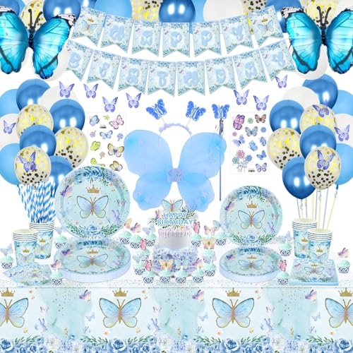 XJLANTTE Butterfly Party Plates Set (Blauer-L) von XJLANTTE