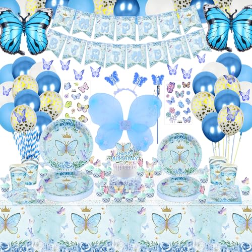 XJLANTTE Butterfly Party Plates Set (Blauer-L) von XJLANTTE