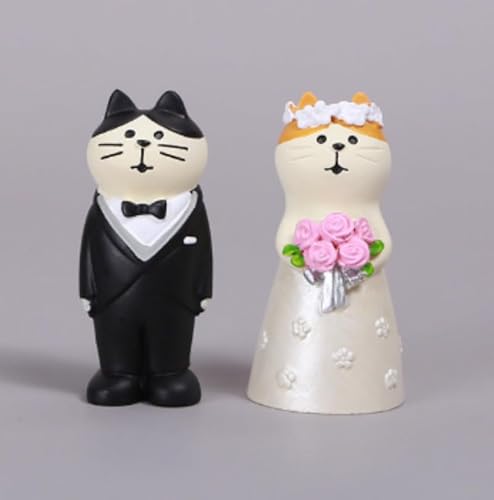 XJLyaya 2 Stück Brautpaar Figuren, Hochzeitspaar Figuren, Hochzeitsfiguren Brautpaar, Hochzeitskatzenfiguren, Gilt für Jubiläum, Hochzeit, Valentinstag, Autodekoration, Kuchendekoration XJLyaya 2 Stück Brautpaar Figuren, Hochzeitspaar Figuren, Hochzeitsfiguren Brautpaar, Hochzeitskatzenfiguren, Gilt für Jubiläum, Hochzeit, Valentinstag, Autodekoration, Kuchendekoration von XJLyaya