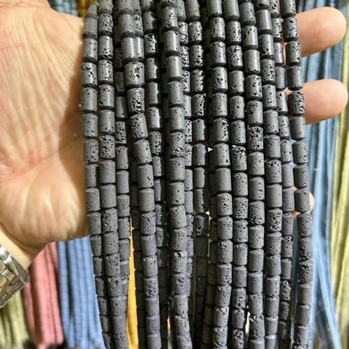 XJSDI 6 x 10 mm 34 Stück Zylinder-Lavastein-Perlen, Vulkanstein-Perlen, Lava-Perlen für Schmuckherstellung, DIY, Lava-Perlen für Armbandanhänger, Basteln XJSDI 6 x 10 mm 34 Stück Zylinder-Lavastein-Perlen, Vulkanstein-Perlen, Lava-Perlen für Schmuckherstellung, DIY, Lava-Perlen für Armbandanhänger, Basteln von XJSDI