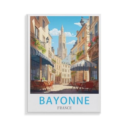 XJUfW Diy, Handgemaltes Leinwandbild, Bastelset, Geschenk, Zuhause, Wohnzimmer, Dekoration,Bayonne Frankreich,Malen Nach Zahlen Für Erwachsene, Ölgemälde Nach Zahlen, 50x60cm(AA-67 XJUfW Diy, Handgemaltes Leinwandbild, Bastelset, Geschenk, Zuhause, Wohnzimmer, Dekoration,Bayonne Frankreich,Malen Nach Zahlen Für Erwachsene, Ölgemälde Nach Zahlen, 50x60cm(AA-67 von XJUfW