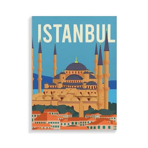 XJUfW Diy, Handgemaltes Leinwandbild, Bastelset, Geschenk, Zuhause, Wohnzimmer, Dekoration，Istanbul，Malen Nach Zahlen Für Erwachsene, Ölgemälde Nach Zahlen, 30x40cm(AA-157 von XJUfW