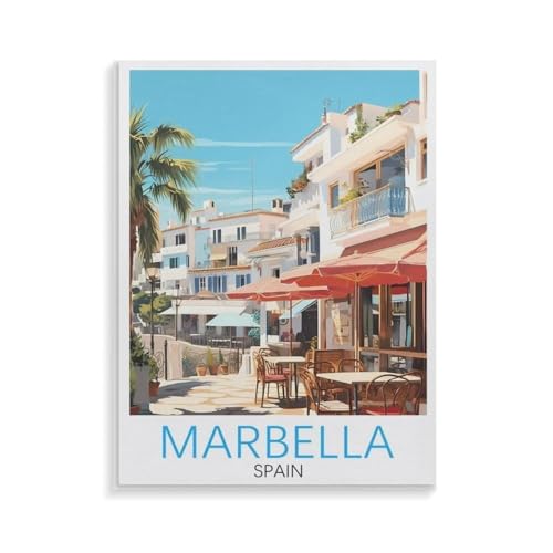 XJUfW Gerollte Falten Leinwand Ölgemälde nach Zahlen für Erwachsene, Marbella Spanien,DIY Malen nach Zahlen Kit für Kinder und Erwachsene,40x50cm(AA-429 XJUfW Gerollte Falten Leinwand Ölgemälde nach Zahlen für Erwachsene, Marbella Spanien,DIY Malen nach Zahlen Kit für Kinder und Erwachsene,40x50cm(AA-429 von XJUfW