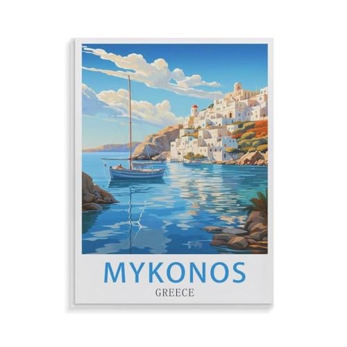 XJUfW Kits Diy Bilder Nach Zahlen Zeichnen Auf Leinwand Heimtextilien, Mykonos Griechenland,Ölgemälde Nach Zahlen, 30x40cm(AA-26 XJUfW Kits Diy Bilder Nach Zahlen Zeichnen Auf Leinwand Heimtextilien, Mykonos Griechenland,Ölgemälde Nach Zahlen, 30x40cm(AA-26 von XJUfW